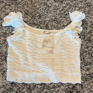 Hem & Thread Cream Lace Blouse